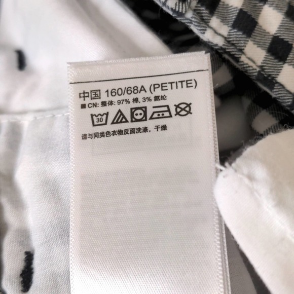 GAP Black & White Checkered City Shorts 3" inseam size 2 - Picture 11 of 12